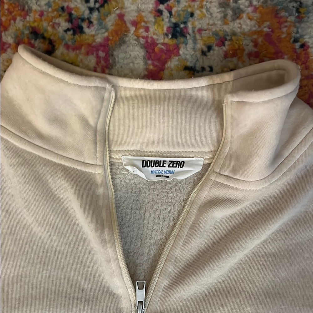 Double Zero Cream Quarter-Zip Pullover - image 2